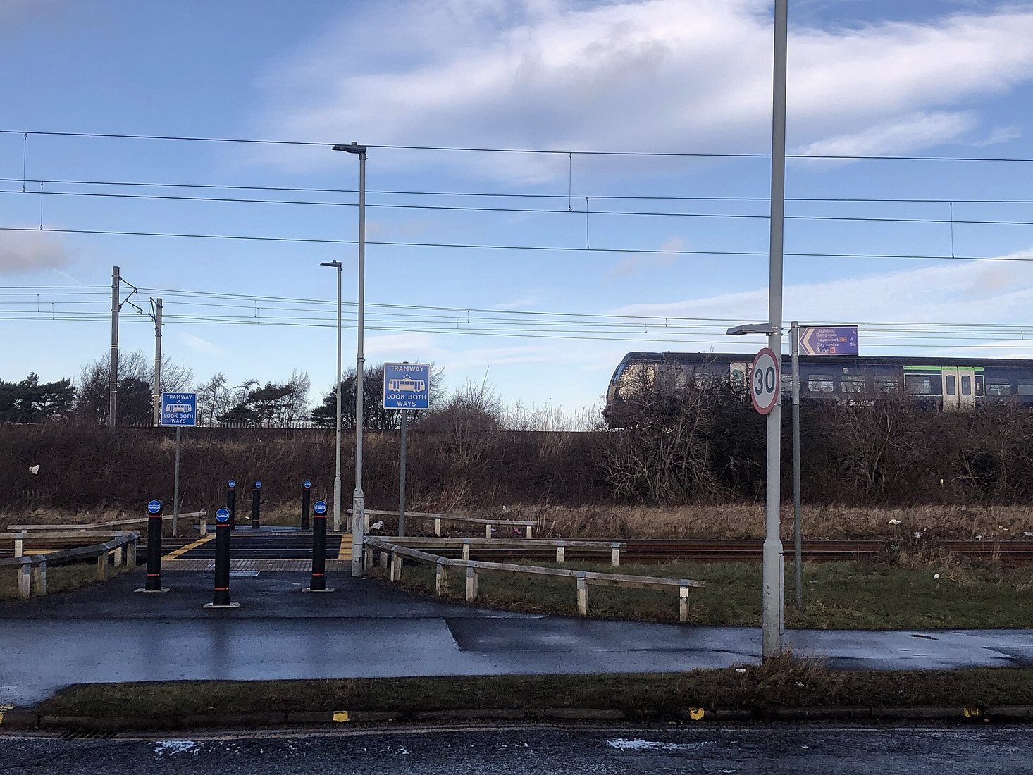 A railway line in central Scotland